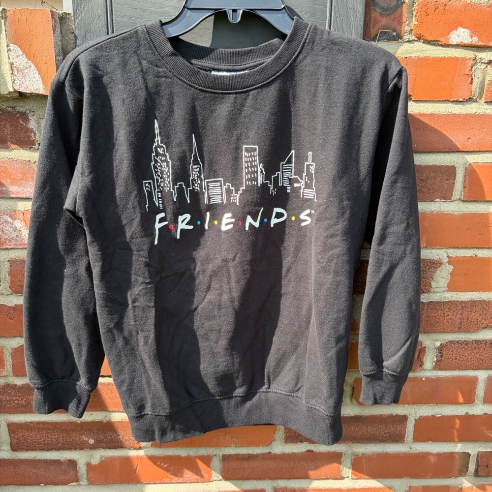 Friends TV‎ Show NYC Skyline Black Sweatshirt Kids XL 14/16 Mad Engine Crewneck